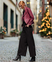 Load image into Gallery viewer, Merlot Liquid Leather Jacket by Clara Sunwoo