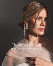 Load image into Gallery viewer, Sakura Gold Statement Earrings