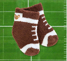 Load image into Gallery viewer, Football Snug Infant Cozy Crew Socks 0-12 Months