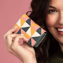 Load image into Gallery viewer, Cash and Card Snap Wallet Geometric