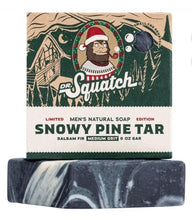 Load image into Gallery viewer, Dr Squatch Snowy Pine Tar Limited Edition Natural Soap