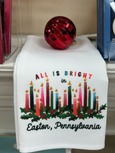 Load image into Gallery viewer, All is Bright Easton, PA Tea Towel