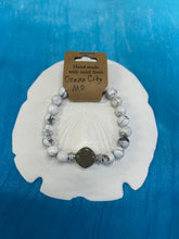 Load image into Gallery viewer, OCMD-Natural Stone Bracelet with Beach Sand from Ocean City, Maryland