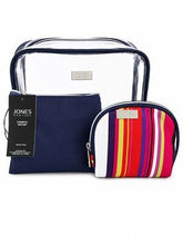 Load image into Gallery viewer, Jones New York 3 pc Travel Cosmetic Case