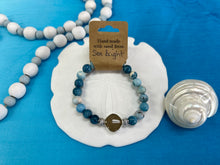 Load image into Gallery viewer, Natural Stone Bracelet with Beach Sand from Sea Bright, NJ