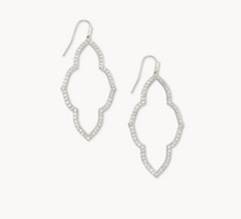 Load image into Gallery viewer, Abbie Large Open Frame Earring Rhodium