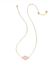 Load image into Gallery viewer, Abbie Medallion Gold Short Pendant Necklace Gold - Pink Mix