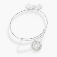 Load image into Gallery viewer, Alex and Ani Silver Barbie Silhouette Pave Charm Bracelet
