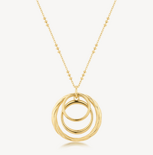 Load image into Gallery viewer, Amy Gold Layered Rings Long Necklace by Brosway
