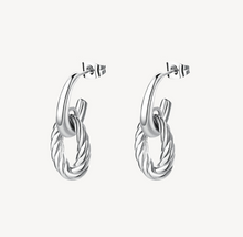 Load image into Gallery viewer, Amy Silver Stainless Steel Drop Oval Earrings by Brosway