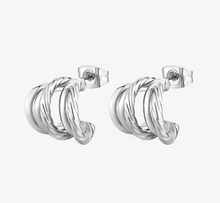 Load image into Gallery viewer, Amy Silver Stainless Steel Huggie Earrings by Brosway