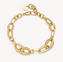 Load image into Gallery viewer, Amy Stainless Steel Gold Chain Link Bracelet by Brosway