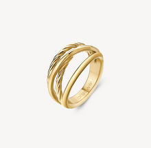 Load image into Gallery viewer, Amy Stainless Steel Gold Ring by Brosway