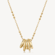Load image into Gallery viewer, Amy Stainless Steel Gold Rings Necklace by Brosway