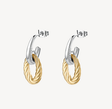 Load image into Gallery viewer, Amy Two-Tone Stainless-Steel Oval Drop Earrings by Brosway