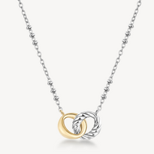 Load image into Gallery viewer, Amy Two Tone Linked Rings Necklace by Brosway