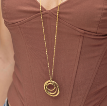 Load image into Gallery viewer, Amy Gold Layered Rings Long Necklace by Brosway