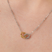 Load image into Gallery viewer, Amy Two Tone Linked Rings Necklace by Brosway