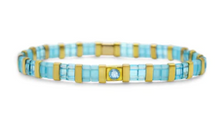 Load image into Gallery viewer, Aquamarine Tila Bracelet