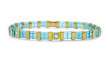 Load image into Gallery viewer, Aquamarine Tila Bracelet
