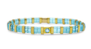 Aquamarine Tila Bracelet