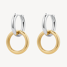 Load image into Gallery viewer, Aura Stainless-Steel Two-Tone Linked Ring Earrings Brosway
