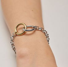 Load image into Gallery viewer, Aura Stainless-Steel Two-Tone Linked Rings Bracelet by Brosway