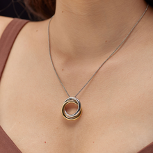 Load image into Gallery viewer, Aura Stainless-Steel Two-Tone Rings Necklace by Brosway