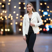 Load image into Gallery viewer, Ivory Liquid Leather Jacket by Clara Sunwoo