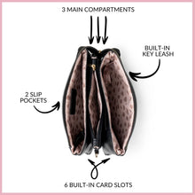 Load image into Gallery viewer, Kedzie Eclipse Convertible Wallet Crossbody or Wristlet in Chesnut