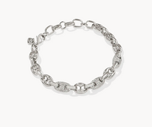 Load image into Gallery viewer, Bailey Pave Chain Bracelet White Crystal in Gold or Silver