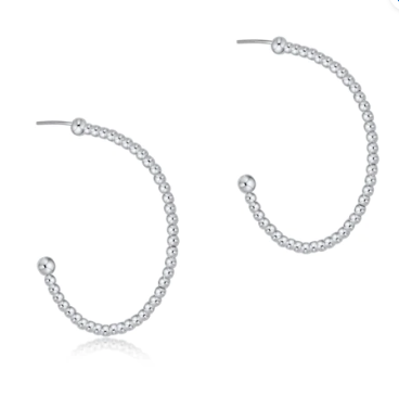 E NEWTON- BEADED CLASSIC 1.25” POST HOOP 2MM main image 1