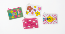 Load image into Gallery viewer, Beaded Coin Purse with Positive Sentiment