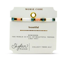 Load image into Gallery viewer, Beautiful Tila Morse Code Bracelet