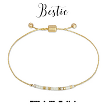 Load image into Gallery viewer, Bestie Morse Code Bracelet