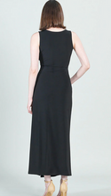 Load image into Gallery viewer, Black Center Slit Maxi Dress By Clara Sunwoo - wrinkle free
