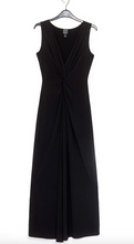Load image into Gallery viewer, Black Center Slit Maxi Dress By Clara Sunwoo - wrinkle free