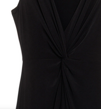 Load image into Gallery viewer, Black Center Slit Maxi Dress By Clara Sunwoo - wrinkle free