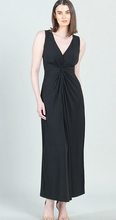Load image into Gallery viewer, Black Center Slit Maxi Dress By Clara Sunwoo - wrinkle free