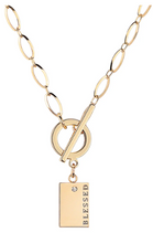 Load image into Gallery viewer, Blessed Gold Simple Truth Necklace by Alexa's Angels