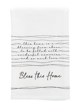 Load image into Gallery viewer, Bless this Home Cotton Tea Towel