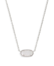 Load image into Gallery viewer, Boxed Elisa Iridescent Drusy Necklace Gold or Silver
