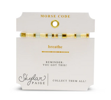 Load image into Gallery viewer, Breathe Tila Morse Code Bracelet