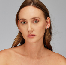 Load image into Gallery viewer, Sterling Silver Pendant Earrings with Clear CZ and Black CZ by Brosway