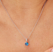 Load image into Gallery viewer, Sterling Silver Pendant with Clear and Sapphire CZ by Brosway