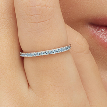 Load image into Gallery viewer, Sterling Silver Ring with Sapphire CZ by Brosway