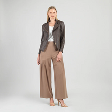 Load image into Gallery viewer, Brown Liquid Leather Jacket by Clara Sunwoo