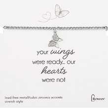 Load image into Gallery viewer, Remembrance Butterfly Stretch Bracelet in Silver or Gold