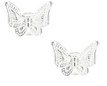 Load image into Gallery viewer, Granddaughter Sterling Silver 7mm Butterfly Earrings