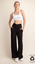 Load image into Gallery viewer, Black Buttery Soft V Waist Wide Yoga Pants